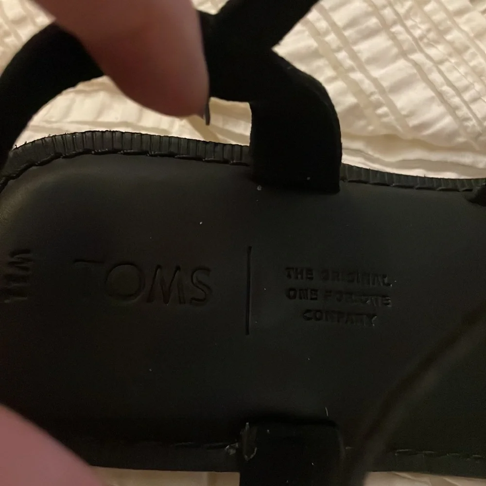 Toms Lexie Black Canvas/Geometric Woven Sandal. Size 11. NWOT🔹FIRM🔹 - Picture 9 of 13